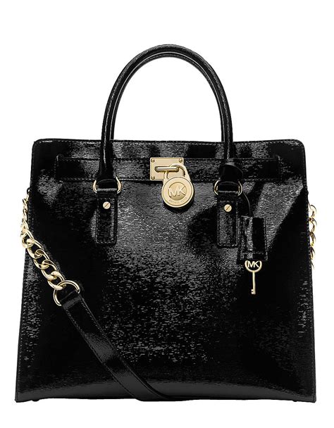 michael kors hamilton patent leather satchel